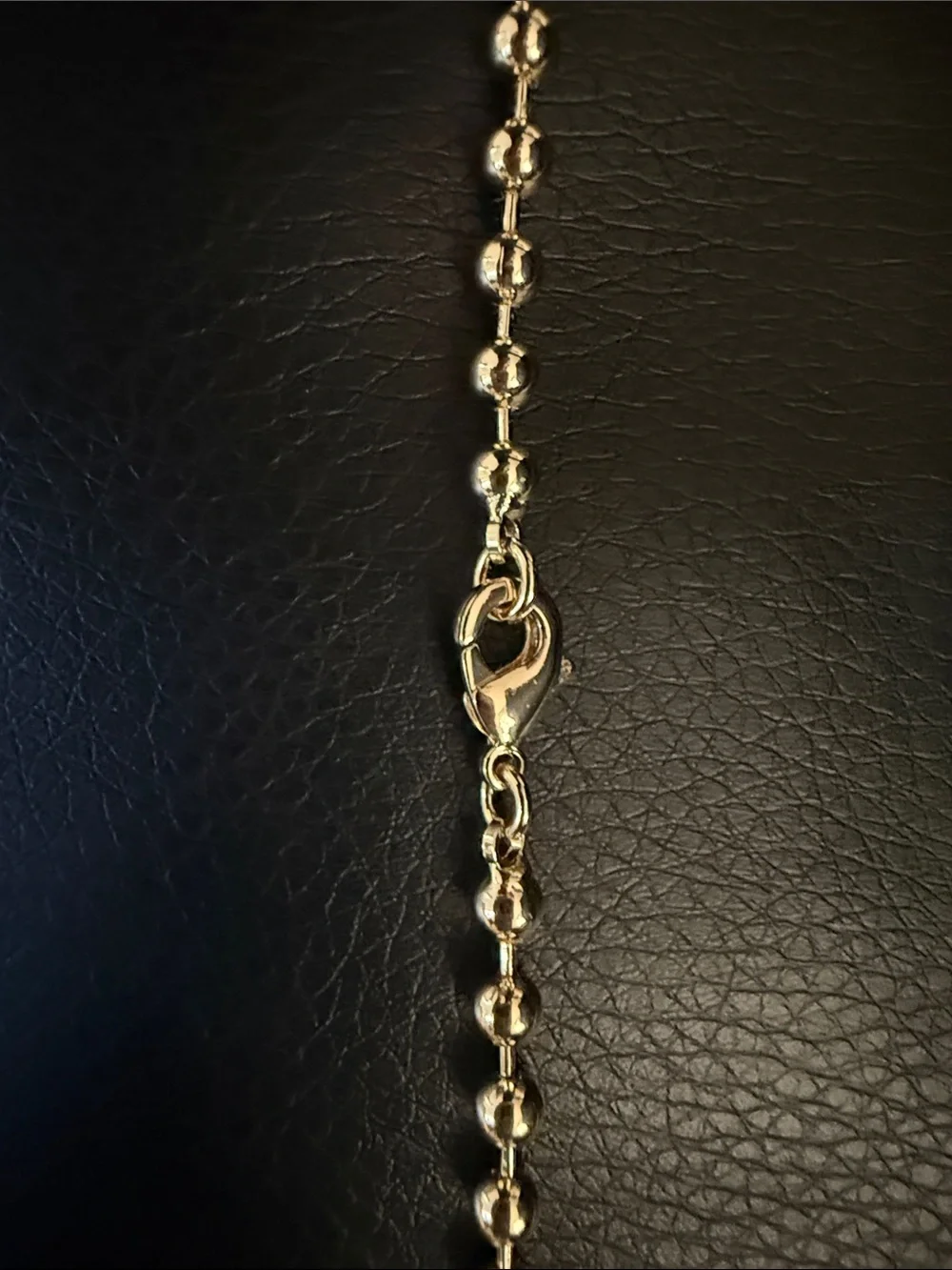 18K Gold Filled Bead Station Necklace - Classic Women’s Jewelry NEW with Box